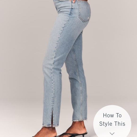 Abercrombie and fitch curve love 90s ultra high rise straight jeans - Picture 3 of 8